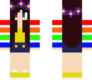 rainbow girl with flower crown