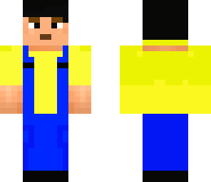 man with minion clothes