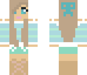 mint and blue girl