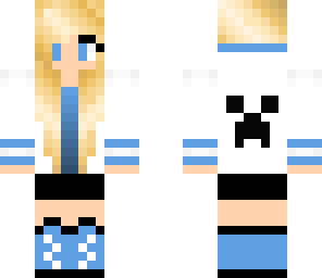 cute blue creeper girl