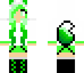 cute green fox girl