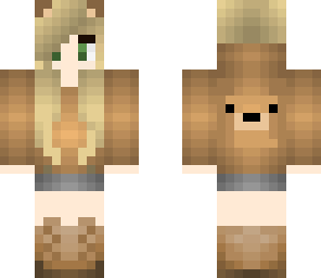 bear girl with green eyes