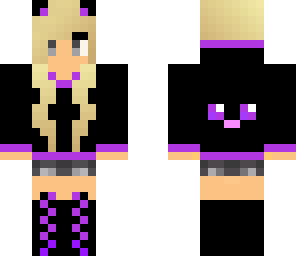 bright purple girl skin