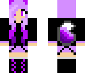 black purple fox girl