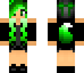 emo lime girl