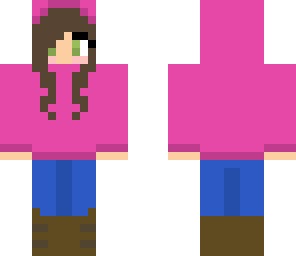 pink hoodie