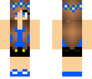 blue flower crown girl w blue outfit