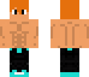 red head with abs