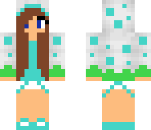 edited blue and green cake girl