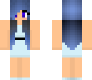 blue hair dress girl