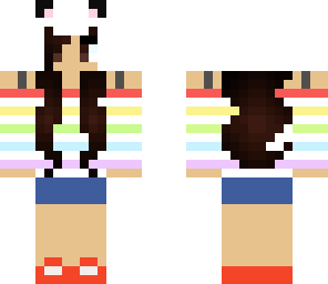 kawaii girl with panda hat
