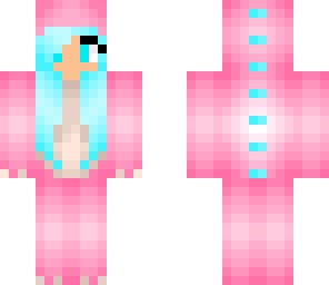 blue haired dino girl