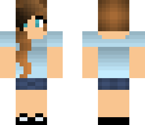 showing my sister to make a girl skin