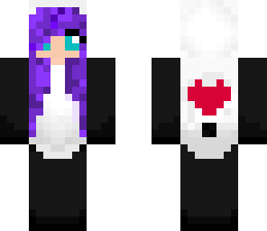 edited purple hair panda onsie