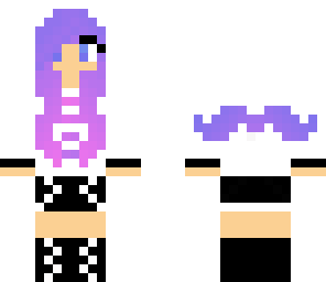 purple mustache girl