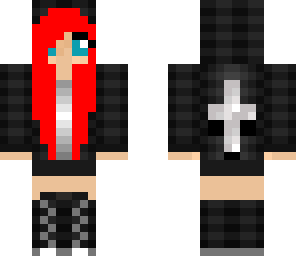 cute red emo girl