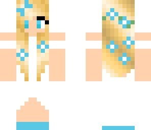blue flower bride