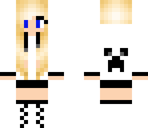 black and white creeper girl