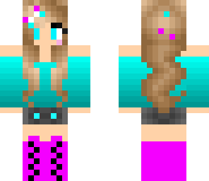 blue and pink