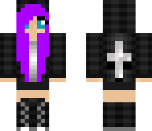 cute purple emo girl