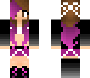 purple and black ombre girl