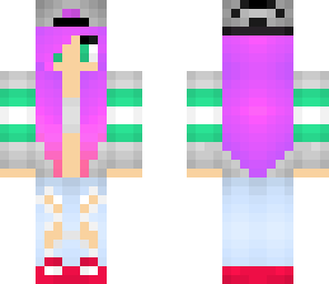 purple haired tomboy