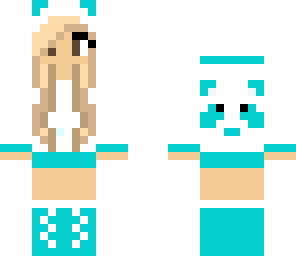 blue panda girl