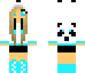 neon blue panda girl 