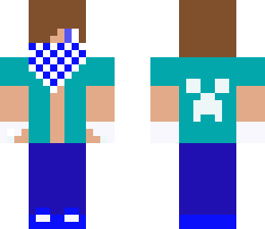 teenage boy with blue clothes