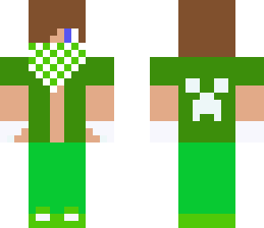 teenage boy with green clothes