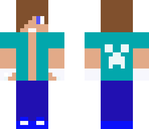 teenage boy with blue clothes