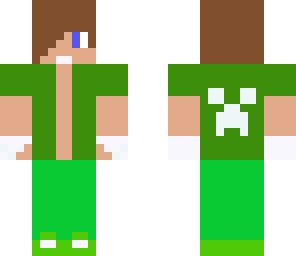 teenage boy with green clothes