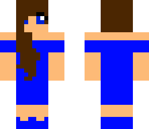 girl with a blue dress