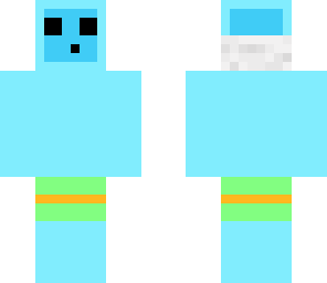 blue slime in swim suit