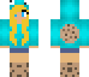 cookie monster girl with blonde hair