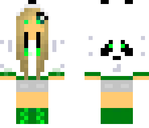 green panda girl