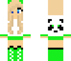 green panda girl