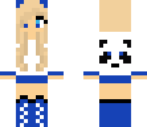 blue panda girl