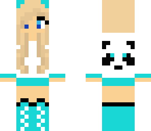 light blue panda girl