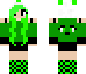 green panda girl