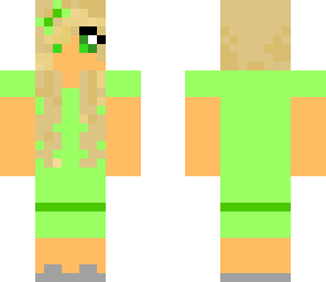 curly haired green dress girl
