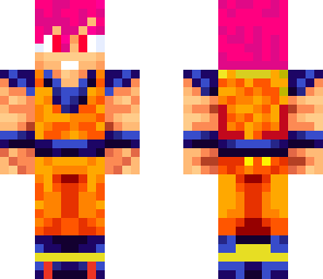 goku dios pelo rosa
