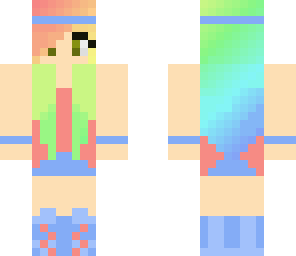 rainbow hipster girl