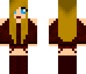 dark red shirt girl