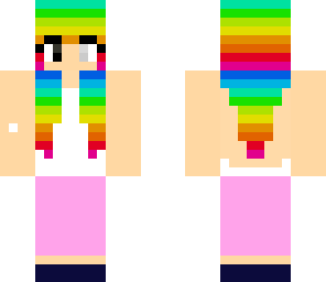 rainbow hair girl