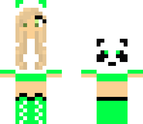 green panda girl