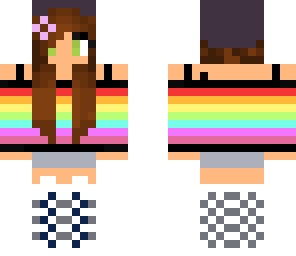 fixed rainbow beanie girl