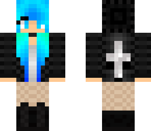emo girl with cross