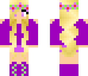 edited purple flower girl