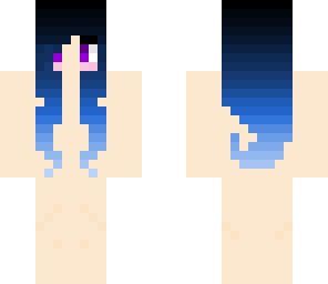 black to blue ombre hair skins base